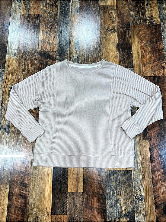 Jane and Delancey Sweaters - Jane and Delancey Ribbed Crewneck Sweater in Cream Size Medium